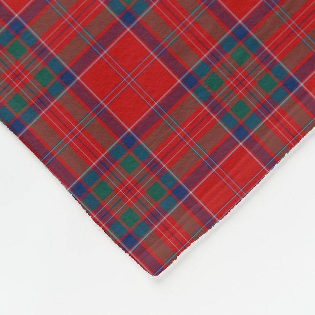 Clan MacGillivray Tartan Red and Blue Kariert Fleecedecke (Ecke)