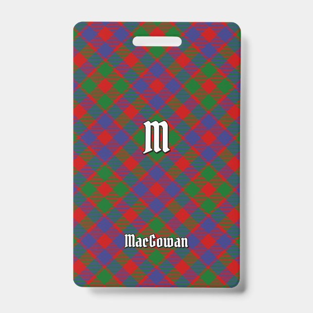 Clan MacGowan Tartan Ausweis (Vorderseite)