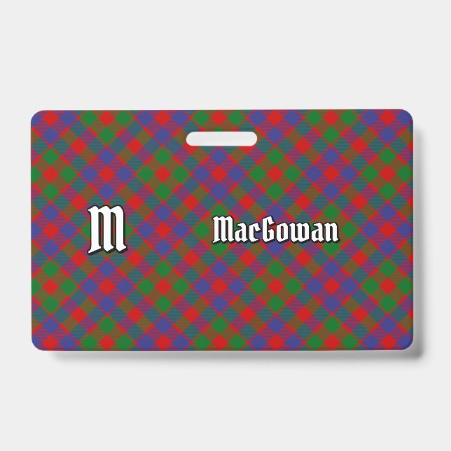Clan MacGowan Tartan Ausweis (Vorderseite)
