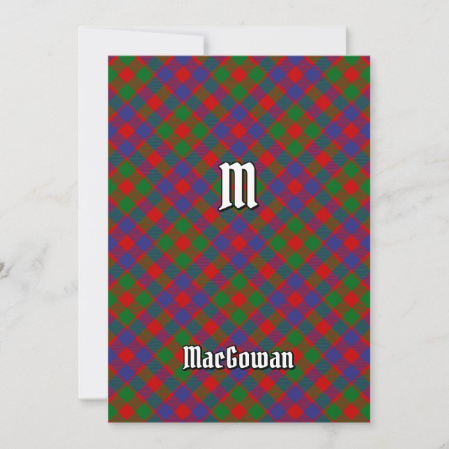 Clan MacGowan Tartan Einladung (Vorderseite)