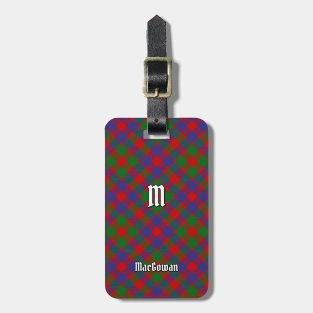 Clan MacGowan Tartan Gepäckanhänger (Vorderseite vertikal)