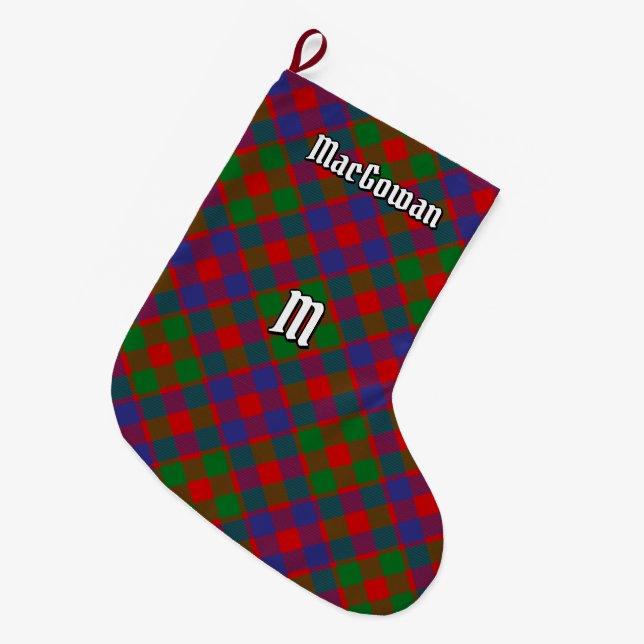 Clan MacGowan Tartan Großer Weihnachtsstrumpf (Vorderansicht (hängend))