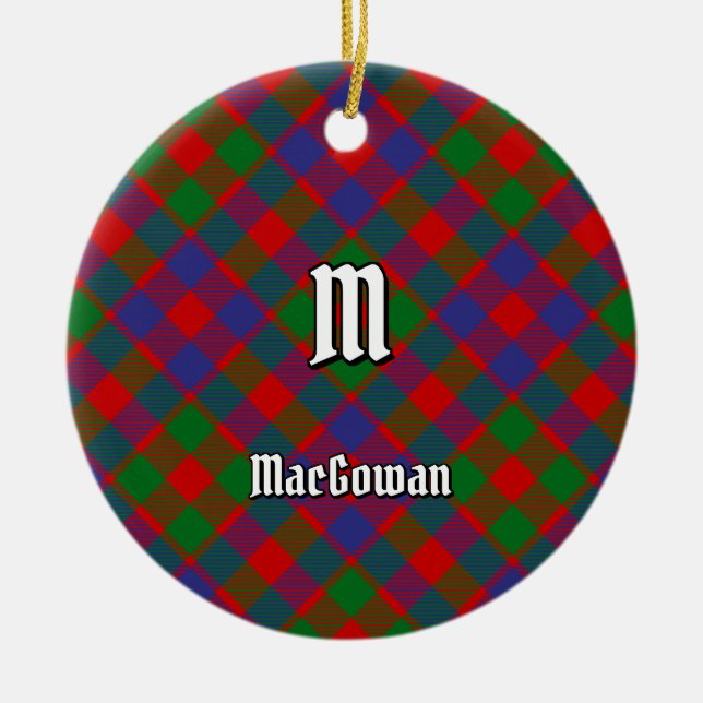 Clan MacGowan Tartan Keramik Ornament (Vorne)