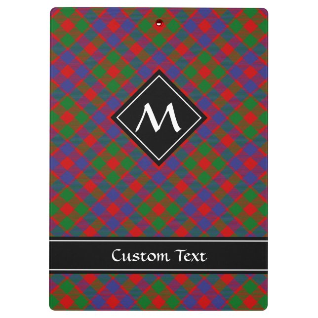 Clan MacGowan Tartan Klemmbrett (Rückseite)