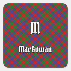 Clan MacGowan Tartan Quadratischer Aufkleber