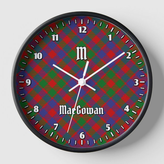 Clan MacGowan Tartan Uhr (Vorderseite)