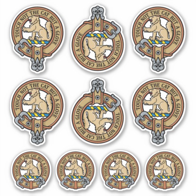 Clan MacGowan Wappen Sticker Set (Vorderseite)
