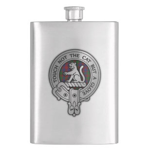Clan MacGowan Wappen & Tartan Flachmann