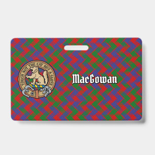 Clan MacGowan Wappen über Tartan Ausweis