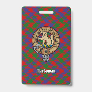Clan MacGowan Wappen über Tartan Ausweis