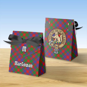 Clan MacGowan Wappen über Tartan Geschenkschachtel