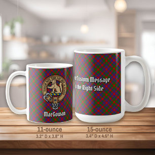 Clan MacGowan Wappen über Tartan Kaffeetasse