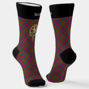 Clan MacGowan Wappen über Tartan Socken