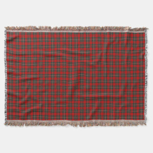 Clan MacGregor Red and Forest Green Tartan Decke