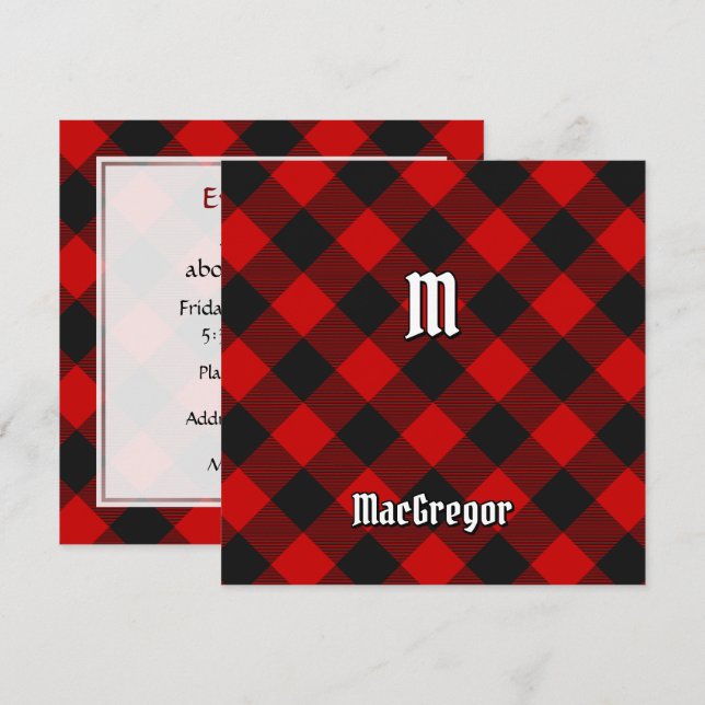 Clan MacGregor Rob Roy Tartan Einladung (Vorne/Hinten)