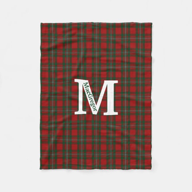 Clan MacGregor Tartan Kariert Custom Fleecedecke (Vorderseite)