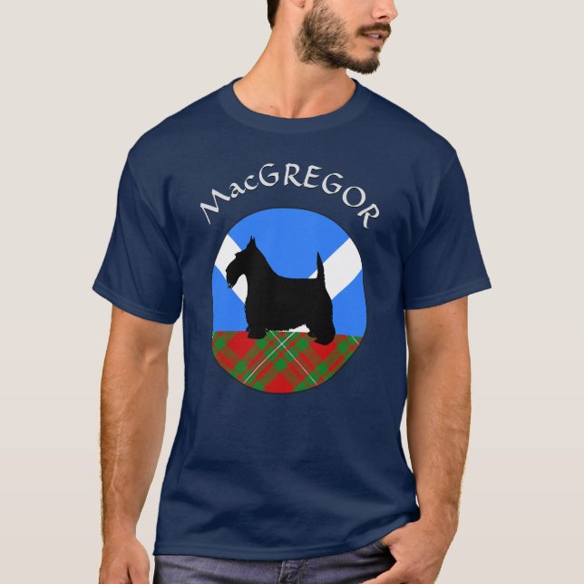 Clan MacGregor Tartan & Scottie T - Shirt (Vorderseite)