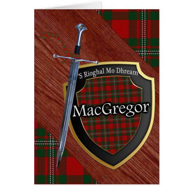Clan MacGregor Tartan Scottish Shield & Sword (Vorne)