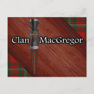 Clan MacGregor Tartan Sgian Dubh Blade Postkarte