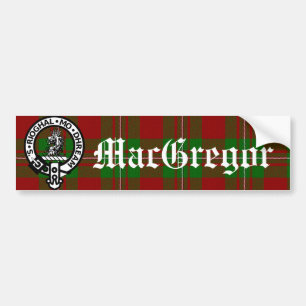 Clan MacGregor Wappen Abzeichen und Tartan Autoaufkleber