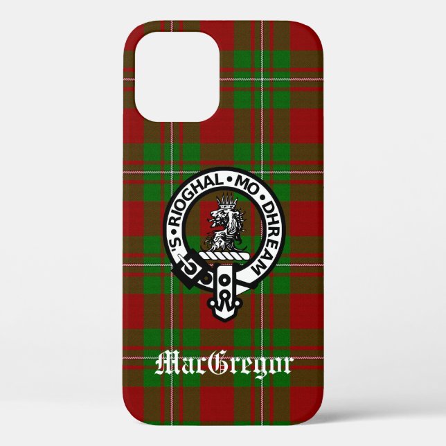 Clan MacGregor Wappen Abzeichen und Tartan Case-Mate iPhone Hülle (Rückseite)