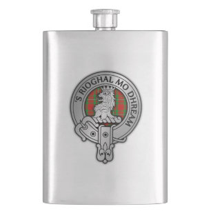 Clan MacGregor Wappen & Tartan Flachmann
