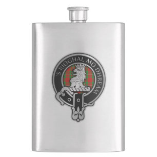 Clan MacGregor Wappen & Tartan Flask Flachmann