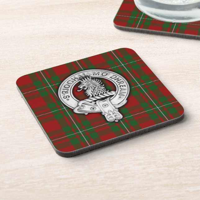 Clan MacGregor Wappen & Tartan Getränkeuntersetzer (Linke Seite)