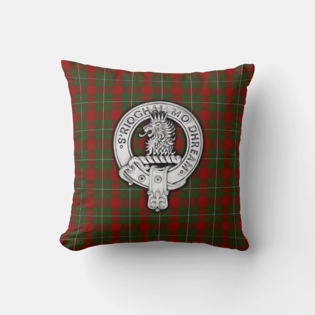 Clan MacGregor Wappen & Tartan Kissen (Vorderseite)