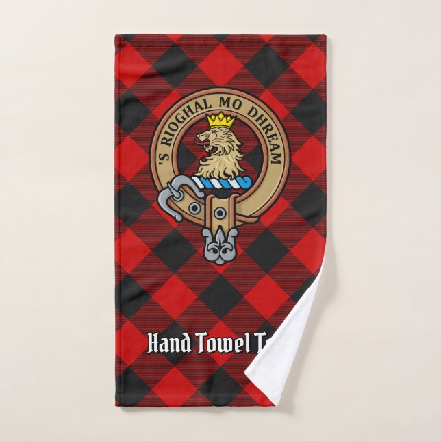 Clan MacGregor Wappen über Rob Roy Tartan Badhandtuch Set (Handtuch)