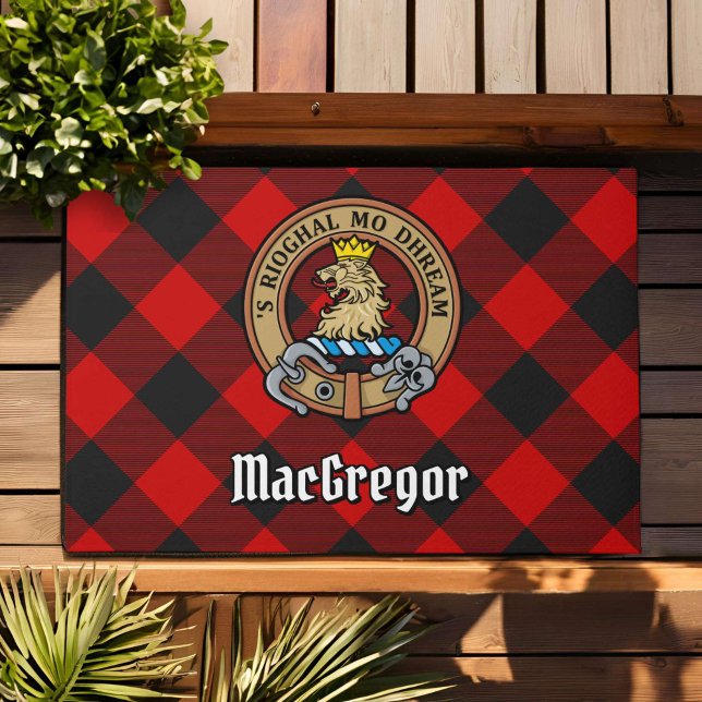 Clan MacGregor Wappen über Rob Roy Tartan Fußmatte (Von Creator hochgeladen)