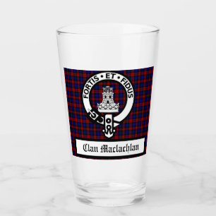 Clan Machlachlan Wappen Abzeichen &Tartan individu Glas