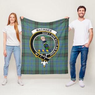 Clan MacInnes Ancient Tartan Kariert Fleecedecke