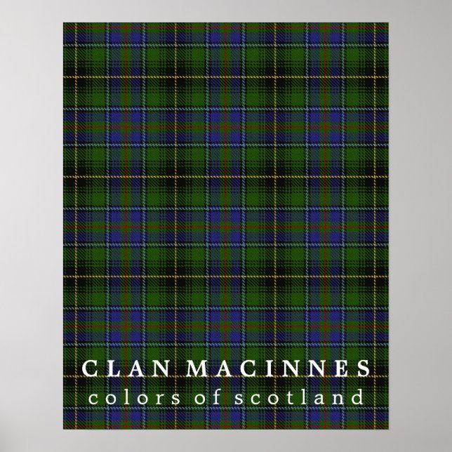 Clan MacInnes Colors of Scotland Tartan Poster (Vorne)