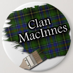 Clan MacInnes Tartan Paint Brush Button