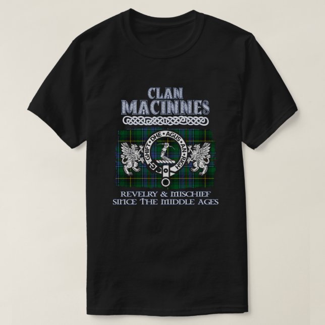 Clan MacInnes Wappen Schottischer Clans Scottish S T-Shirt (Design vorne)