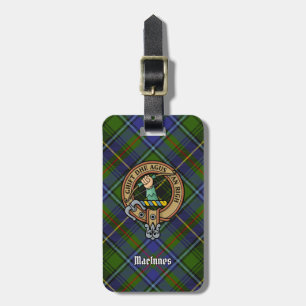 Clan MacInnes Wappen über Tartan Gepäckanhänger
