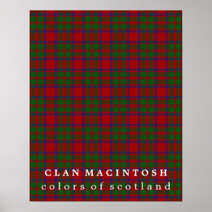 Clan MacIntosh Colors of Scotland Tartan Poster