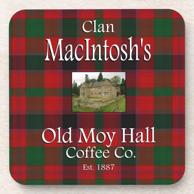 Clan MacIntosh's Old Moy Hall Coffee Co. Getränkeuntersetzer (Vorderseite)