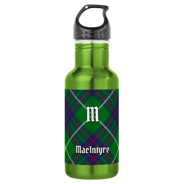 Clan MacIntyre Hunting Tartan Edelstahlflasche (Vorderseite)