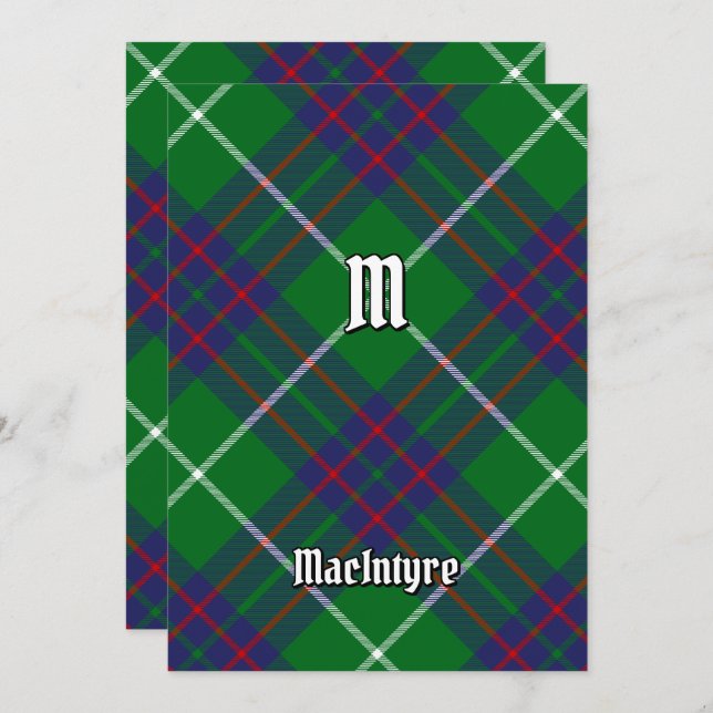 Clan MacIntyre Jagd Tartan Einladung (Vorne/Hinten)
