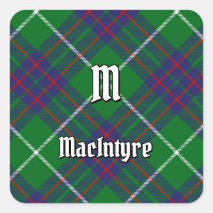 Clan MacIntyre Jagd Tartan Square Sticker