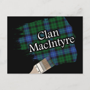 Clan MacIntyre Scottish Tartan Paint Brush Postkarte