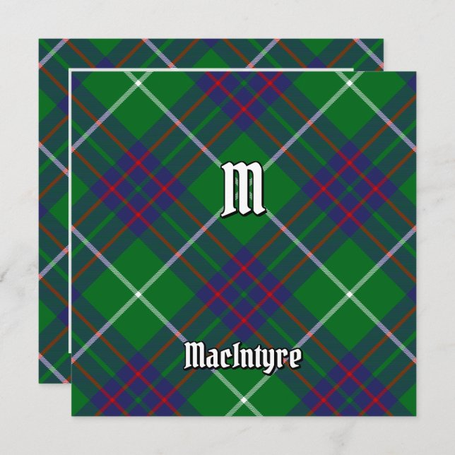 Clan MacIntyre Tartan Einladung (Vorne/Hinten)
