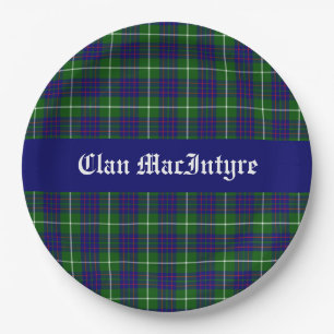 Clan MacIntyre Tartan individuell anpassbar Pappteller