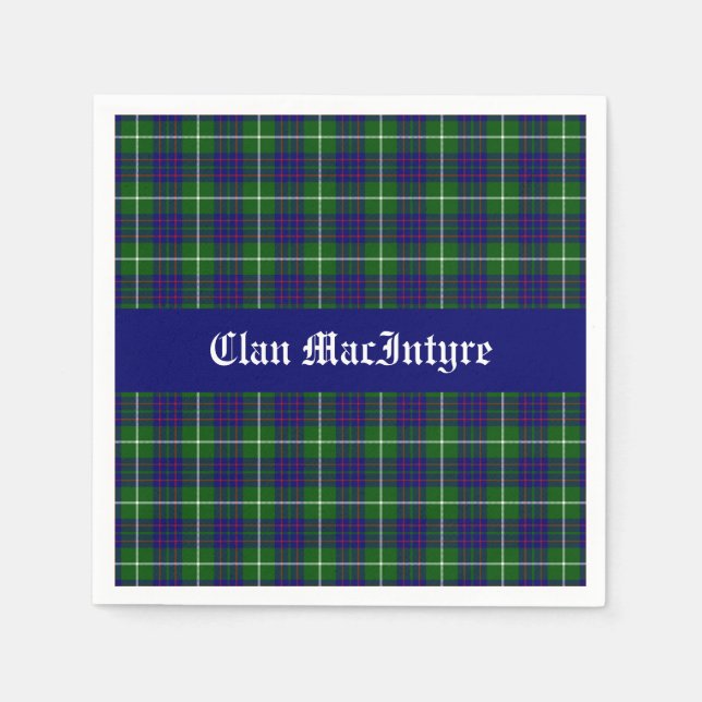 Clan MacIntyre Tartan individuell anpassbar Serviette (Vorderseite)