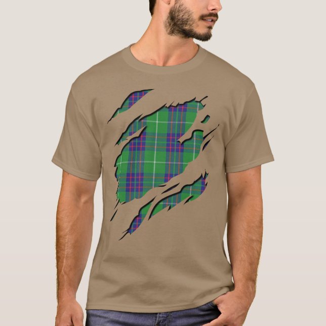 Clan MacIntyre Tartan-karierte Effekte T-Shirt (Vorderseite)