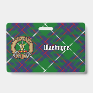 Clan MacIntyre-Wappen über Tartan Ausweis