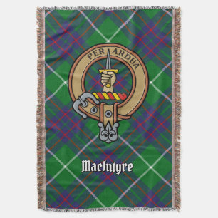Clan MacIntyre-Wappen über Tartan Decke