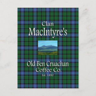 Clan MacIntyres Old Ben Cruachan Coffee Co. Postkarte